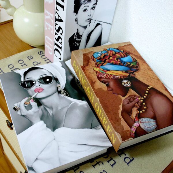 faux livre, Boîte de rangement de luxe pour décoration de maison moderne