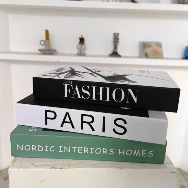 faux livre, Boîte de rangement de luxe pour décoration de maison moderne