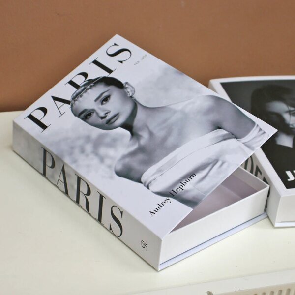 Faux livre deco nettoyage pour la décoration, boîte de rangement de livre de simulation