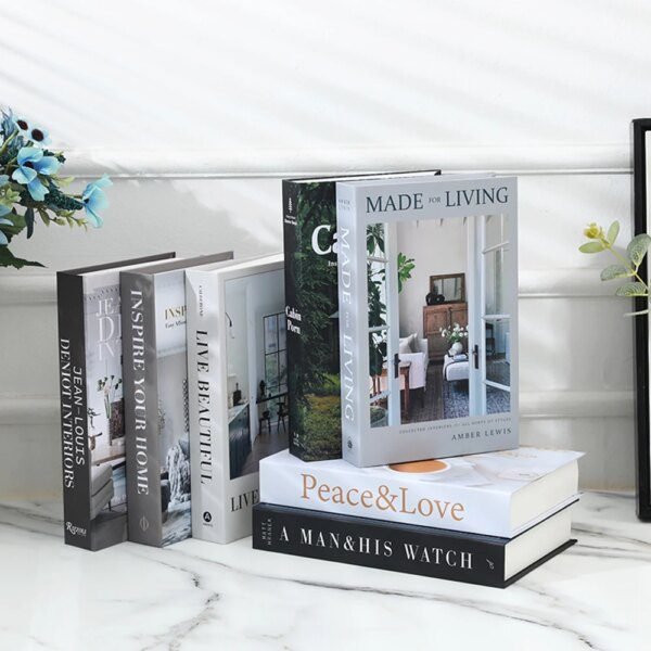 Faux livre deco nettoyage pour la décoration, boîte de rangement de livre de simulation