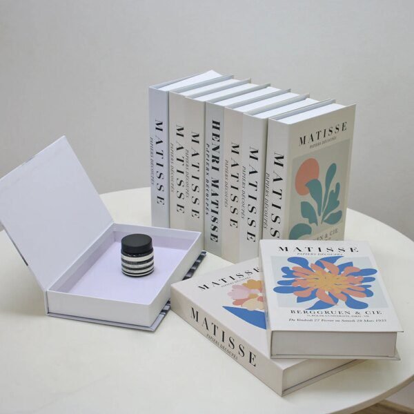 Faux livre deco nettoyage pour la décoration, boîte de rangement de livre de simulation