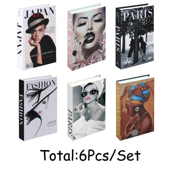 Faux livre deco Ensemble de faux nettoyage pour la décoration de la maison, ornements de table basse