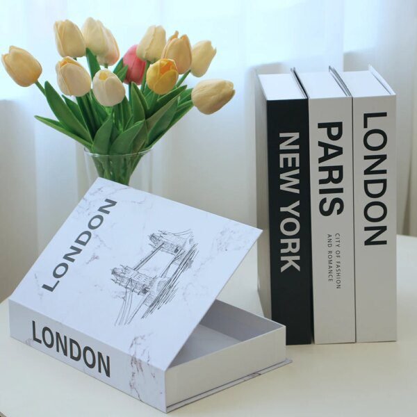 livre deco Faux nettoyage de luxe pour la décoration, boîte de rangement de livre de simulation ouvrable