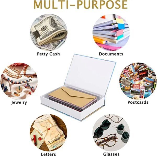 Faux livre deco Boîte de rangement de simulation de livre de luxe, décoration de table basse