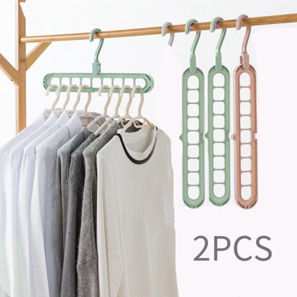 Support de Séchage Multifonction pour Vêtements – 2 Cintres Plastique