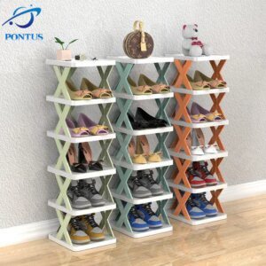 Armoire à chaussures pliante Simple, organisateur de stockage de chaussures multicouche