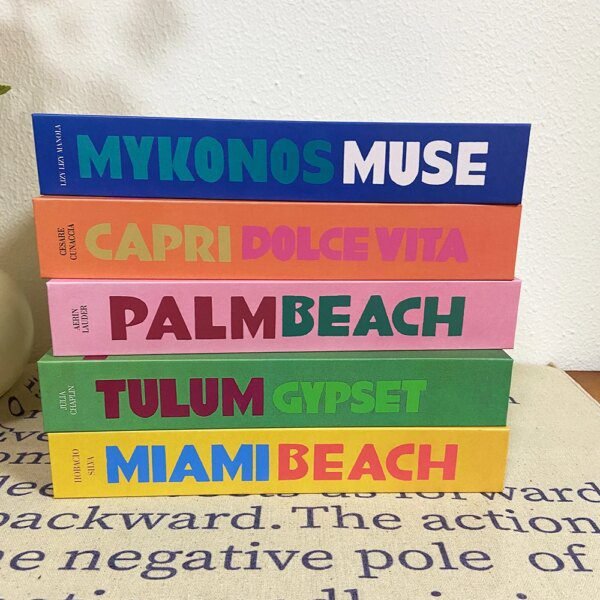 Faux livres séries voyage, accessoires de décoration de Table basse, livres colorés