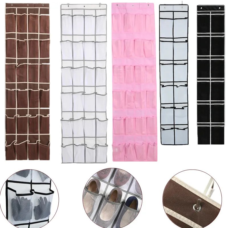 Suspendue boîte rangement accessoire de — Boîte de Rangement Suspendue en Tissu - 12/24 Poches | home20.fr
