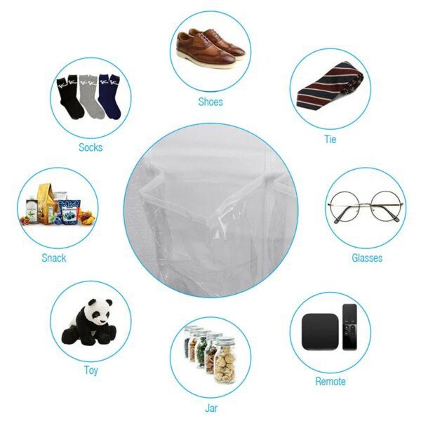 Organisateur Suspendu de Chaussures 24 Poches – Collection Gray Crystal