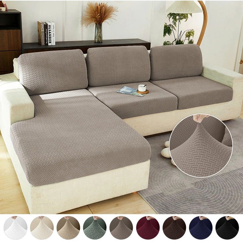 Housse de canapé Jacquard, extensible, moderne, à carreaux, pour salon, maison, 