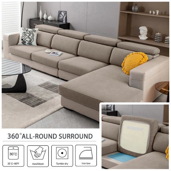 Housse de canapé Jacquard, extensible, moderne, à carreaux, pour salon, maison, hôtel, nouvelle collection