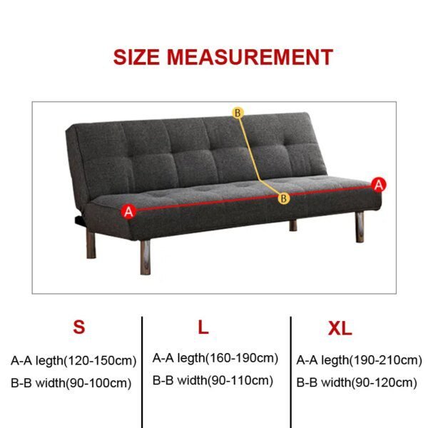 Housse de canape extensible pour canapé-lit pliant, sans accoudoir, pour salon
