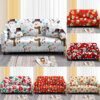 housse de canapé entièrement ronde, housses coordonnantes pour salon, fête de Noël