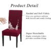 Imperméable Housse de Chaise Élastique pour Salle à Manger Cuisine Mariage Hôtel