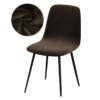 Housse de chaise salle manger à dossier court, en tissu velours, 23 couleurs, petite taille
