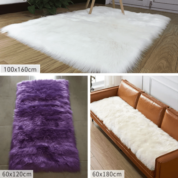 Tapis de Chambre en Fourrure Longue pour Enfants