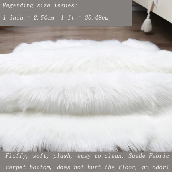 Tapis de Chambre en Fourrure Longue pour Enfants