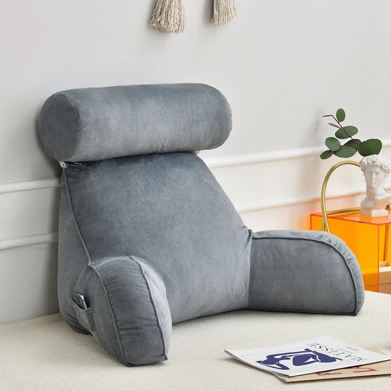 Doux coussin lecture housse — Coussin De Lecture Oreiller de lecture doux pour canapé de bureau, coussin de dos de chevet | home20.fr