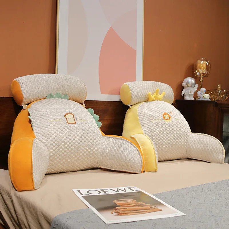 Coussin De Lecture de dossier avec bras pour aide de lecture, soutien de la taille, chaise de bureau