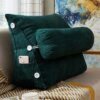 81329-aa3447.jpg Coussin De Lecture de soutien lombaire en velours confortable, oreiller de lecture de lit compensé