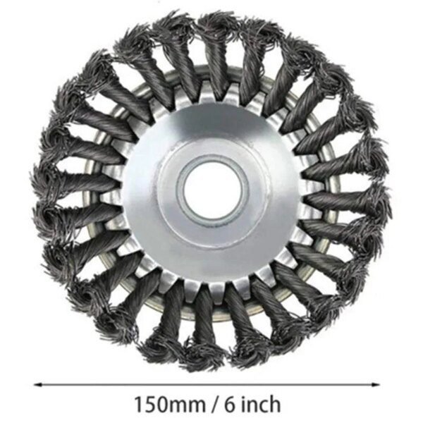 Brosse à Mauvaises Herbes de Jardin avec Roue en Fil d'Acier, Tondeuse à Gazon