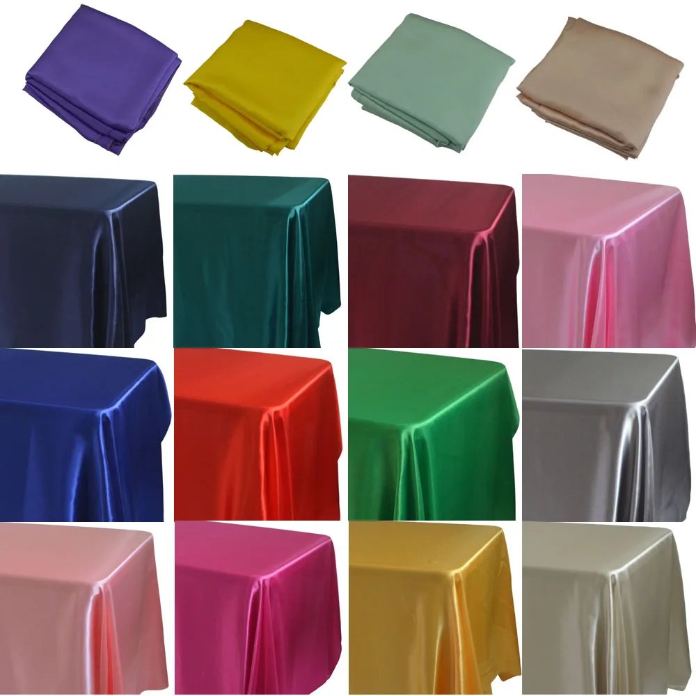 Élégante nappe rectangulaire textile déco — Nappe Rectangulaire Élégante en Satin - Décoration Chic | home20.fr