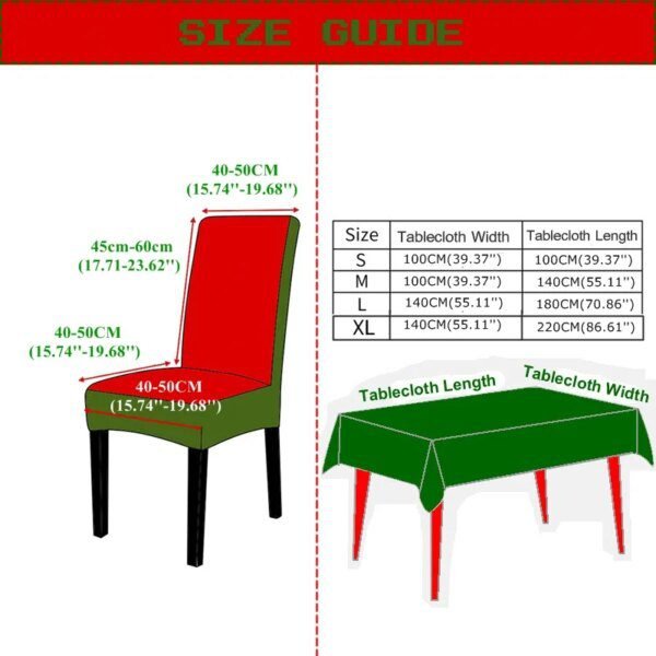 82953-0803d1.jpg Nappe de Noël Imperméable & Housses de Chaise Festives