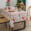 83003-77231a.jpg Nappe de Noël lavable pour fête – Rouge décor de Noël
