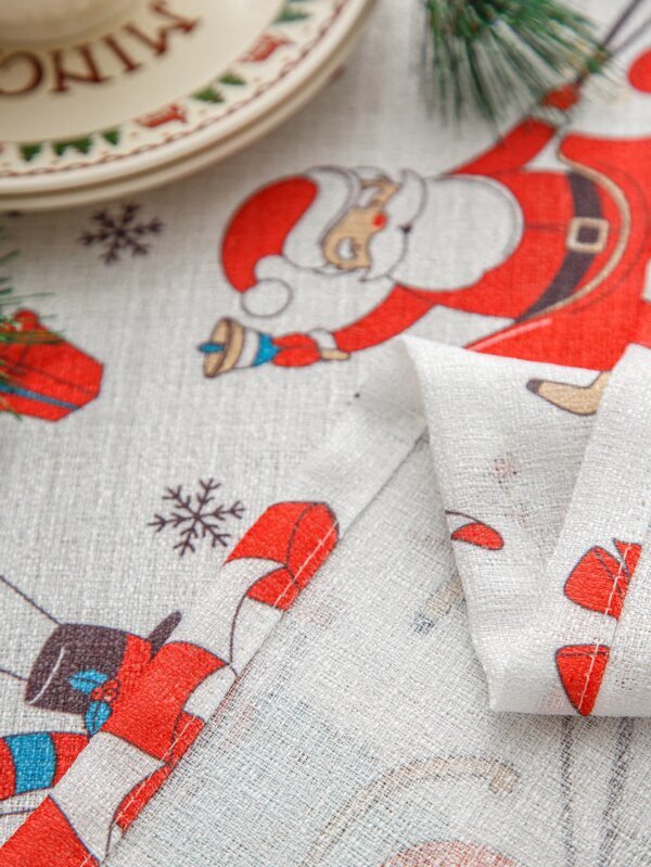 83003-8fbdc5.jpg Nappe de Noël lavable pour fête – Rouge décor de Noël