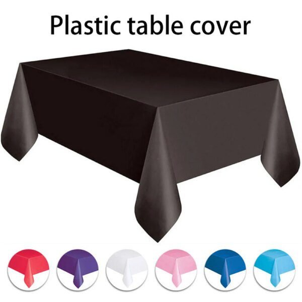 Grand chiffon de couverture de table rectangulaire en plastique pour fêtes