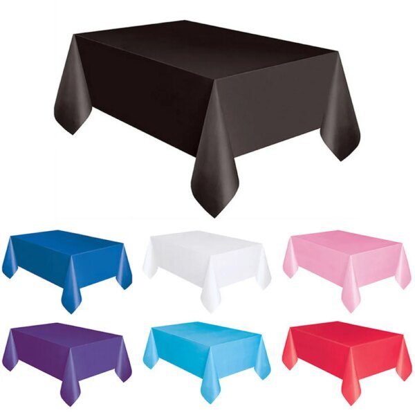 Grand chiffon de couverture de table rectangulaire en plastique pour fêtes