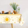Nappe Plastique Boho “Soleil” – Décoration de Fête