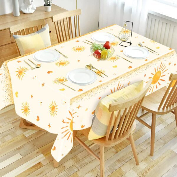 Nappe Plastique Boho “Soleil” – Décoration de Fête
