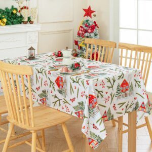 Nappe de Noël Imperméable – Motif Neige ❄️🎄