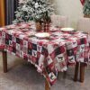 Nappe de Noël Imperméable – Décor Père Noël Créatif