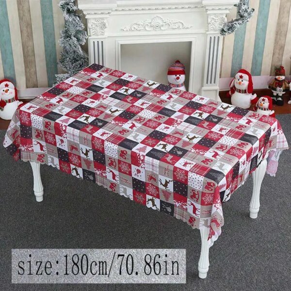 Nappe de Noël Imperméable – Décor Père Noël Créatif