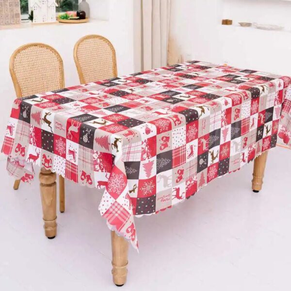 Nappe de Noël Imperméable – Décor Père Noël Créatif