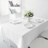 Nappe de Table en Polyester Épais – Blanche, Élégante