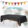 Nappe de Table Noire à Pois Or & Argent – Décoration Élégante