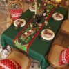 Nappe Rouge Festive de Noël Anti-Salissure – Élégance