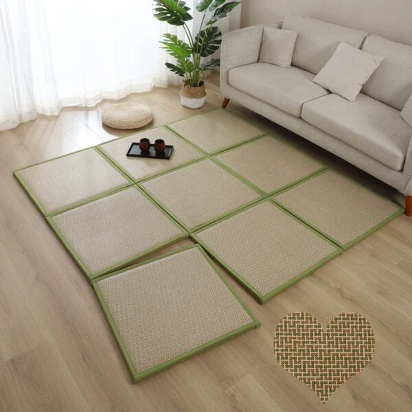 Tapis Pliant en Rotin Japonais Épaissi – Confort Naturel pour l’Été