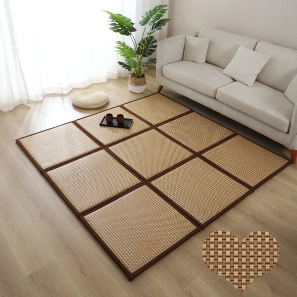 Tapis Pliant en Rotin Japonais Épaissi – Confort Naturel pour l’Été