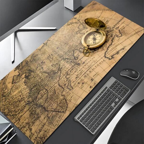 Grand Tapis de Souris Gamer – Carte Rétro HD