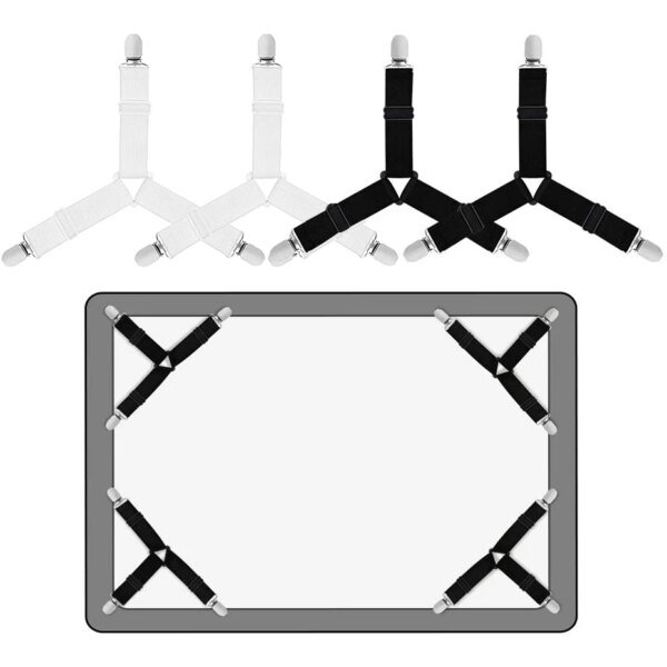 Supports de Drap de Lit avec Sangles Élastiques