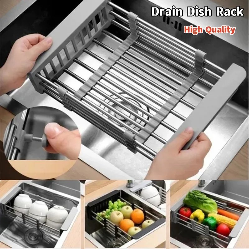 Egouttoir telescopique inox